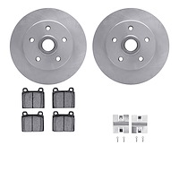6512-74401 Brake Rotors w/5000 Advanced Brake Pads Kit with Hardware, 1979-1985 Audi/Volkswagen, Position: Front