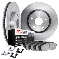 6512-75145 Brake Rotors w/5000 Advanced Brake Pads Kit with Hardware, Fits Select Lexus/Toyota/Scion, Position: Front