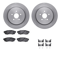 6512-75155 Brake Rotors w/5000 Advanced Brake Pads Kit with Hardware, Fits Select Lexus/Toyota/Scion, Position: Rear