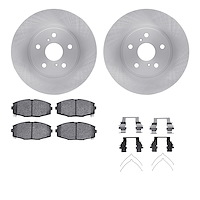 6512-76230 Brake Rotors w/5000 Advanced Brake Pads Kit with Hardware, 1986-1992 Lexus/Toyota/Scion, Position: Front