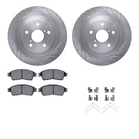 6512-76626 Brake Rotors w/5000 Advanced Brake Pads Kit with Hardware, 1996-2003 Lexus/Toyota/Scion, Position: Front