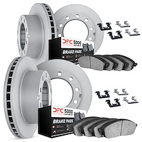 6514-54043 Brake Rotors w/5000 Advanced Brake Pads Kit with Hardware, 2006-2009 Ford/Lincoln/Mercury/Mazda, Position: Front and