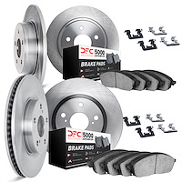 6514-76006 Brake Rotors w/5000 Advanced Brake Pads Kit with Hardware, 1997-1999 Lexus/Toyota/Scion, Position: Front and Rear