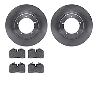 6602-02034 Brake Rotors w/5000 Euro Ceramic Brake Pads, 1986-1986 Porsche, Position: Front