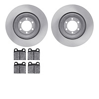 6602-16007 Brake Rotors w/5000 Euro Ceramic Brake Pads, 1975-1979 Alfa Romeo, Position: Rear