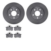 6602-16027 Brake Rotors w/5000 Euro Ceramic Brake Pads, 1991-1995 Alfa Romeo, Position: Rear