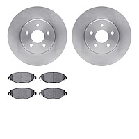 6602-20039 Brake Rotors w/5000 Euro Ceramic Brake Pads, 2001-2008 Multiple Makes/Models, Position: Front