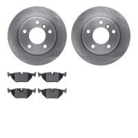 6602-31111 Brake Rotors w/5000 Euro Ceramic Brake Pads, 1991-1999 BMW, Position: Rear
