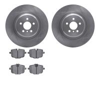 6602-31488 Brake Rotors w/5000 Euro Ceramic Brake Pads, 2016-2020 BMW, Position: Rear