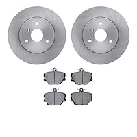 6602-63282 Brake Rotors w/5000 Euro Ceramic Brake Pads, 2005-2016 Smart, Position: Front