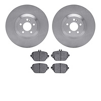6602-63416 Brake Rotors w/5000 Euro Ceramic Brake Pads, 2017-2018 Mercedes-Benz, Position: Rear