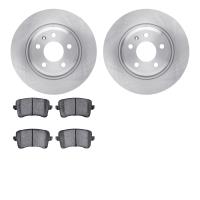 6602-73214 Brake Rotors w/5000 Euro Ceramic Brake Pads, 2008-2017 Audi/Volkswagen, Position: Rear