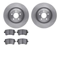 6602-73249 Brake Rotors w/5000 Euro Ceramic Brake Pads, 2008-2017 Audi/Volkswagen, Position: Rear