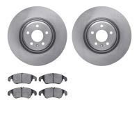 6602-73258 Brake Rotors w/5000 Euro Ceramic Brake Pads, 2012-2017 Audi/Volkswagen, Position: Front