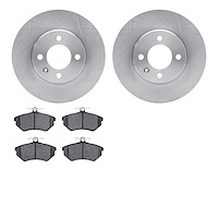 6602-74029 Brake Rotors w/5000 Euro Ceramic Brake Pads, 1986-2008 Audi/Volkswagen, Position: Front