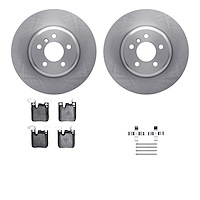 6612-31404 Brake Rotors w/5000 Euro Ceramic Brake Pads Kit with Hardware, 2013-2021 BMW, Position: Rear