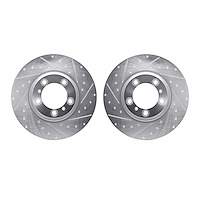 7002-02020 Drilled/Slotted Brake Rotors [Silver], 2017-2021 Porsche, Position: Front