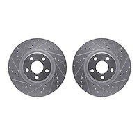 7002-54053 Drilled/Slotted Brake Rotors [Silver], 2015-2020 Ford/Lincoln/Mercury/Mazda, Position: Front
