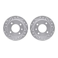 7002-54131 Drilled/Slotted Brake Rotors [Silver], 1978-1980 Ford/Lincoln/Mercury/Mazda, Position: Front
