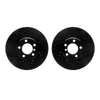 8002-31000 Drilled/Slotted Brake Rotors [Black], 2012-2021 BMW, Position: Front