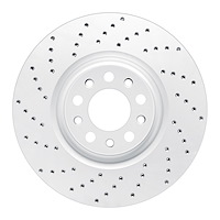 820-16012L Geoperformance Drilled Brake Rotor, 2017-2021 Alfa Romeo, Position: Front Left
