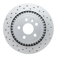 820-27044L Geoperformance Drilled Brake Rotor, 2010-2017 Volvo, Position: Rear Left