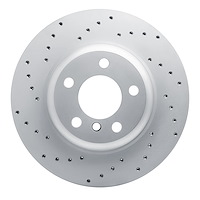 820-31103L Geoperformance Drilled Brake Rotor, 2011-2016 BMW, Position: Front Left