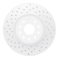 820-74053L Geoperformance Drilled Brake Rotor, Fits Select Multiple Makes/Models, Position: Front Left