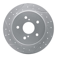 830-01005L Geoperformance Drilled/Slotted Brake Rotor, 2007-2014 Suzuki, Position: Rear Left