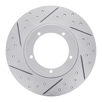 830-02000L Geoperformance Drilled/Slotted Brake Rotor, 1965-1976 Porsche, Position: Front Left
