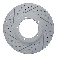 830-02001L Geoperformance Drilled/Slotted Brake Rotor, 1967-1988 Porsche, Position: Front Left