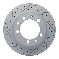 830-02006L Geoperformance Drilled/Slotted Brake Rotor, 1977-1988 Porsche, Position: Rear Left