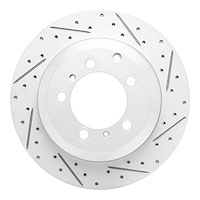 830-02130R Geoperformance Drilled/Slotted Brake Rotor, 2019-2021 Porsche, Position: Rear Right