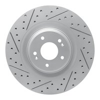 830-03070L Geoperformance Drilled/Slotted Brake Rotor, Fits Select Kia/Hyundai/Genesis, Position: Front Left