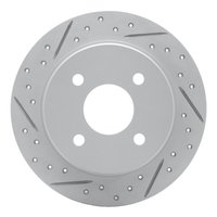 830-08001L Geoperformance Drilled/Slotted Brake Rotor, 1979-1982 Lancia, Position: Rear Left