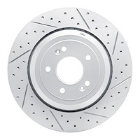830-10002R Geoperformance Drilled/Slotted Brake Rotor, 2017-2020 Kia/Hyundai/Genesis, Position: Rear Right
