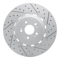 830-10003R Geoperformance Drilled/Slotted Brake Rotor, Fits Select Kia/Hyundai/Genesis, Position: Front Right