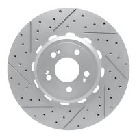 830-10006L Geoperformance Drilled/Slotted Brake Rotor, Fits Select Kia/Hyundai/Genesis, Position: Front Left