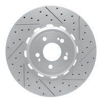 830-10006R Geoperformance Drilled/Slotted Brake Rotor, Fits Select Kia/Hyundai/Genesis, Position: Front Right
