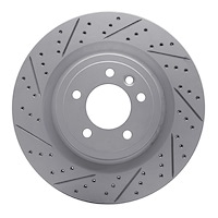 830-11026L Geoperformance Drilled/Slotted Brake Rotor, Fits Select Land Rover, Position: Rear Left