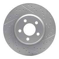 830-11038R Geoperformance Drilled/Slotted Brake Rotor, Fits Select Land Rover, Position: Front Right