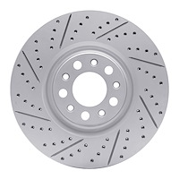 830-16012L Geoperformance Drilled/Slotted Brake Rotor, 2017-2021 Alfa Romeo, Position: Front Left