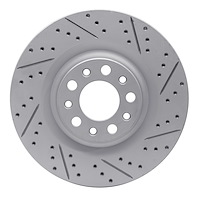 830-16013R Geoperformance Drilled/Slotted Brake Rotor, Fits Select Alfa Romeo, Position: Rear Right