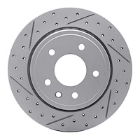 830-20009L Geoperformance Drilled/Slotted Brake Rotor, 1995-2006 Jaguar, Position: Rear Left