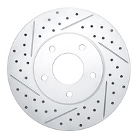 830-20010L Geoperformance Drilled/Slotted Brake Rotor, 1997-2003 Jaguar, Position: Front Left
