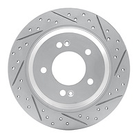 830-21014R Geoperformance Drilled/Slotted Brake Rotor, Fits Select Kia/Hyundai/Genesis, Position: Rear Right