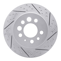 830-27006R Geoperformance Drilled/Slotted Brake Rotor, 1974-1997 Volvo, Position: Rear Right