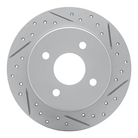 830-27027R Geoperformance Drilled/Slotted Brake Rotor, 2000-2007 Multiple Makes/Models, Position: Rear Right