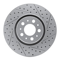 830-27038R Geoperformance Drilled/Slotted Brake Rotor, 2003-2009 Volvo, Position: Front Right