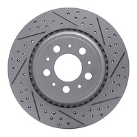 830-27039R Geoperformance Drilled/Slotted Brake Rotor, 2003-2014 Volvo, Position: Rear Right